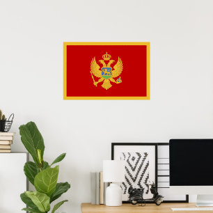 Montenegro vlag poster