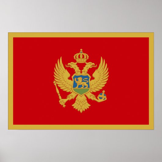 Montenegro vlag poster (Voorkant)
