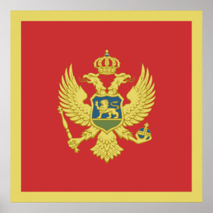Montenegro vlag poster