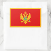 Montenegro vlag rechthoekige sticker (Tas)