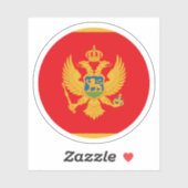 Montenegro Vlag Ronde Sticker (Vel)