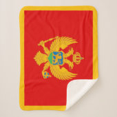 Montenegro vlag sherpa deken (Voorkant)