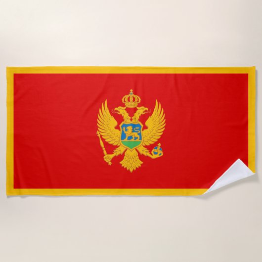 Montenegro vlag strandlaken (Voorkant)