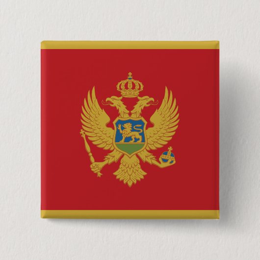 Montenegro vlag vierkante button 5,1 cm (Voorkant)