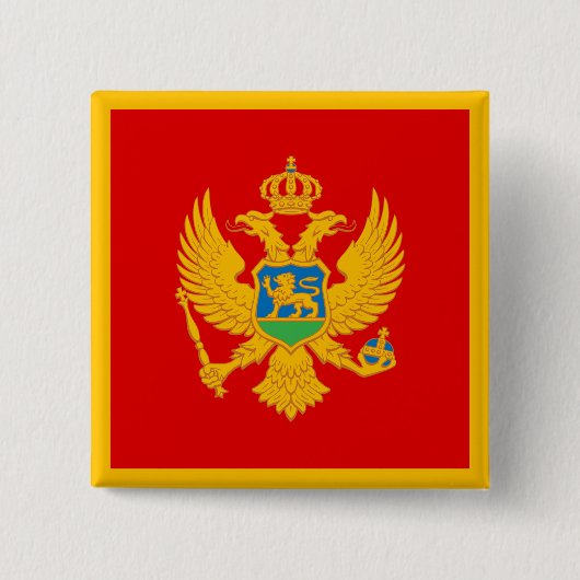 Montenegro vlag vierkante button 5,1 cm (Voorkant)