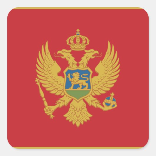 Montenegro vlag vierkante sticker (Voorkant)