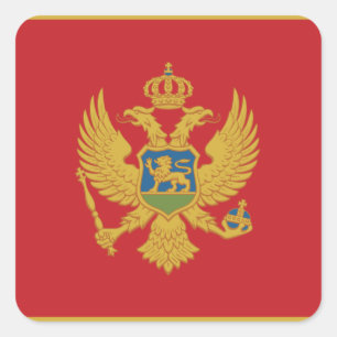 Montenegro-vlag Vierkante Sticker