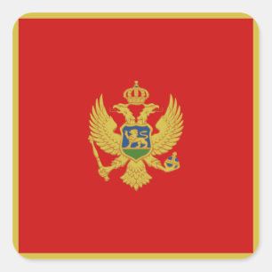 Montenegro-vlaggen Vierkante Sticker