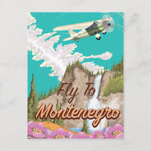 Montenegro -vliegposter briefkaart