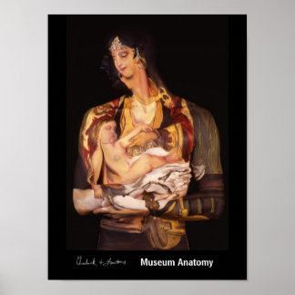 Montenegro vrouw met kind, na Jaroslav Cermak Poster