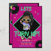 Monter 1 Carte d'invitation pour la fête d'anniver (Devant / Derrière)