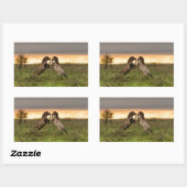 Monter des chevaux sauvages autocollant photo rect (Feuille)