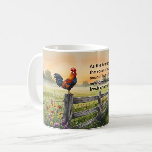 Monter et briller la coq Mug (Devant gauche)