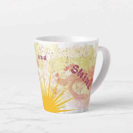 Monter et briller latte Mug (Angle droit)