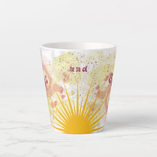 Monter et briller latte Mug (Devant)