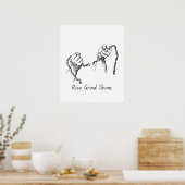 Monter Grind Shine - Poster Motivant (Cuisine)