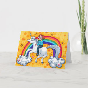 Monter un modèle de carte d'anniversaire Unicorn