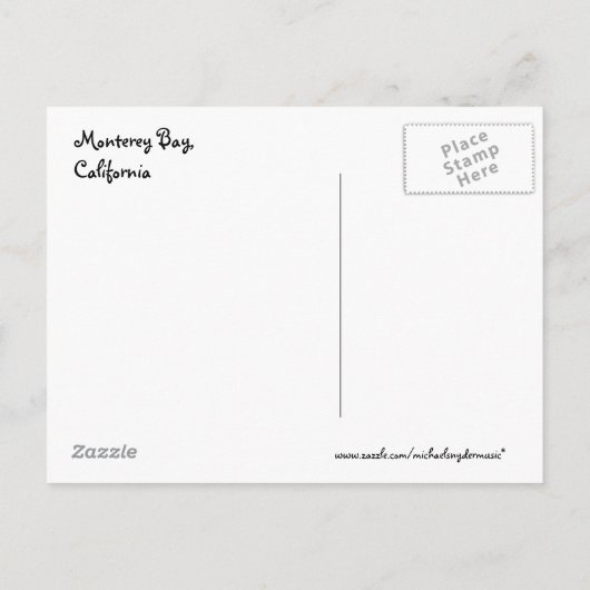 Monterey Bay, Briefkaart (Achterkant)
