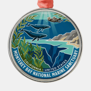Monterey Bay National Marine Sanctuary Californië Metalen Ornament