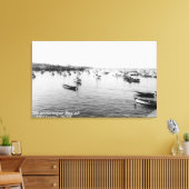 Monterey, CA - Bay met honderden houten boten Canvas Afdruk (Insitu (Woonkamer))