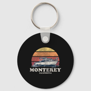 Monterey Ca Boating 70s Retro Boat Design Sleutelhanger