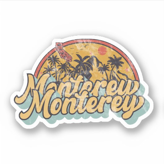 Monterey, Californië Sticker (Voorkant)