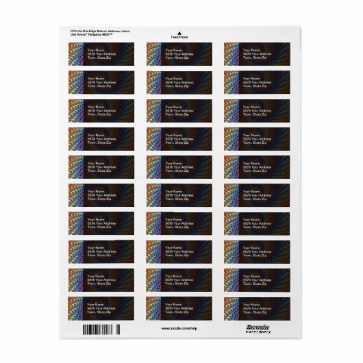 Monterey Fractal Art Etiket (Full Sheet)