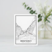 Monterey Map Briefkaart (Staand voorkant)