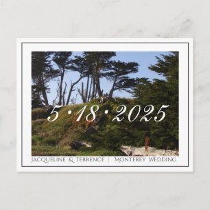 Monterey Pines California Save the Date Aankondigingskaart