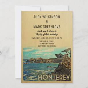 Monterey Wedding Invitation  Middeleeuwen Kaart