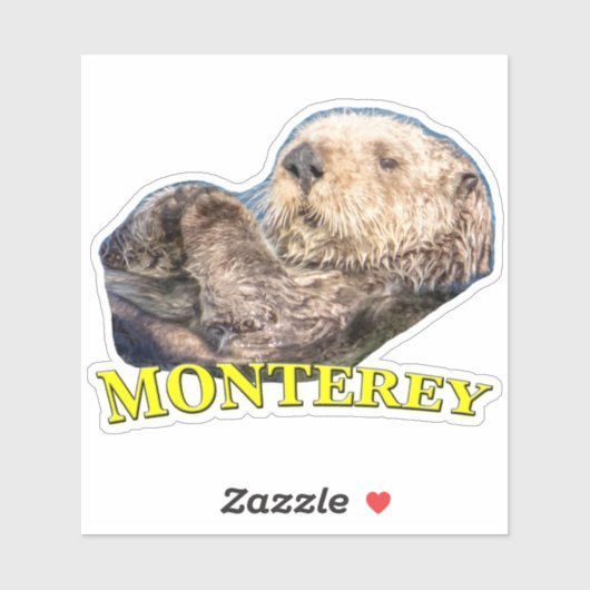 Monterey Zee Otter Vinyl Custom Cut Sticker (Vel)