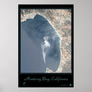 Montereybaai, Californië satellietposter Poster