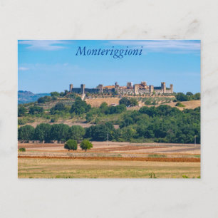 Monteriggioni skyline, Toscane, Italië Ansichtkaar Briefkaart