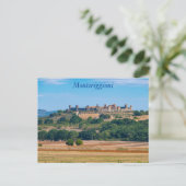 Monteriggioni skyline, Toscane, Italië Ansichtkaar Briefkaart (Staand voorkant)