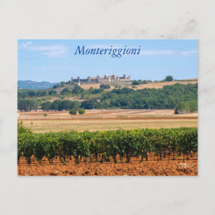 Monteriggioni skyline, Toscane, Italië Ansichtkaar Briefkaart