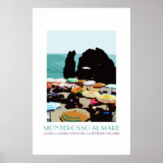 Monterosso, Cinque Terre, Italië Vintage Poster