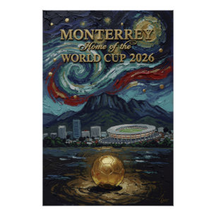 Monterrey 2026 Football Art mural de football de