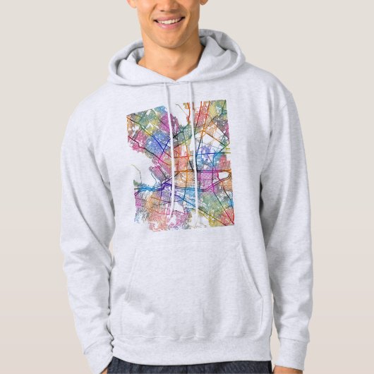 Monterrey Mexico City Map Hoodie (Voorkant)