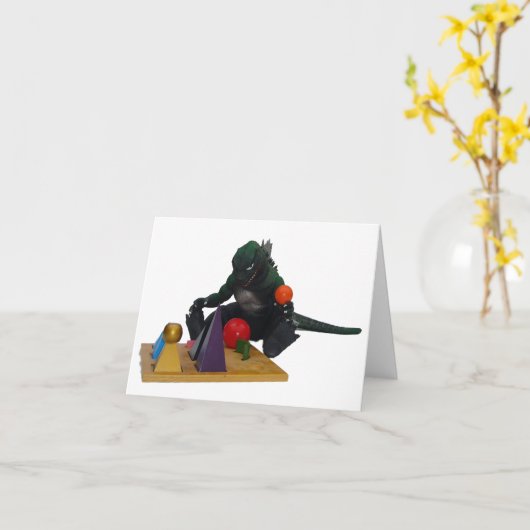 Montessaurus & Grammar Solids Note Kaart (Gele Bloem)