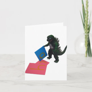 Montessaurus & Sand Paper Letters Note Kaart