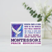 Montessori Dove Briefkaart (Staand voorkant)