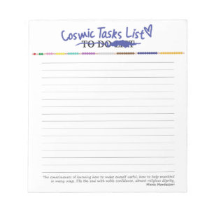 Montessori om lijst te doen notitieblok