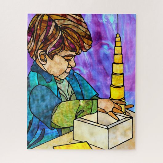 Montessori Yellow Knoss Cylinder Puzzle (Vertical)