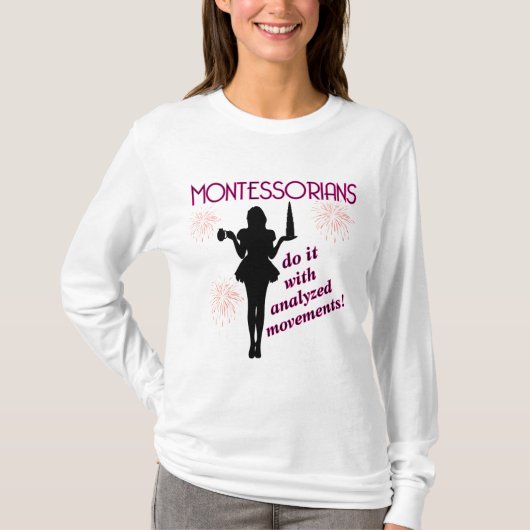 Montessorians doen het met een verouderd t-shirt (Voorkant)