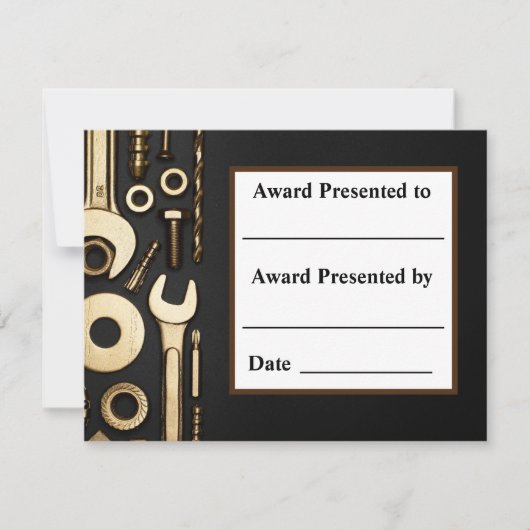 Monteur. Certificaat van erkenning. Aankondiging (Voorkant)