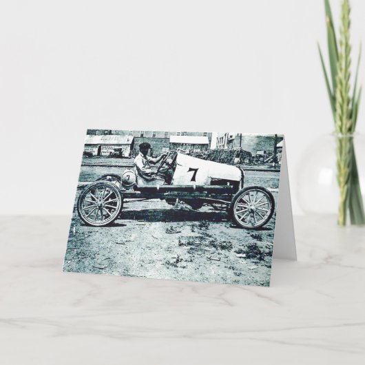 Monteur Frank Ruman in raceauto #7 Kaart (Voorkant)