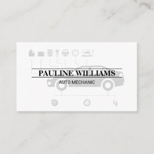 monteur ingenieur Auto Diagram Visitekaartje