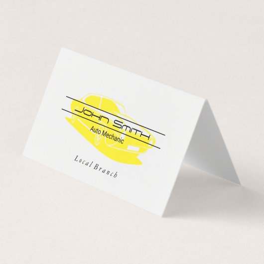 Monteur | Ingenieur | Auto Logo Visitekaartjes (Voorkant)