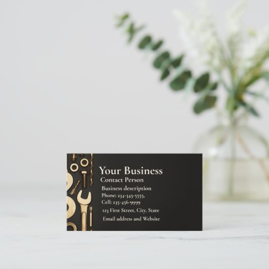 Monteur, Ingenieur, Fix-it Handyman Visitekaartje (Staand voorkant)