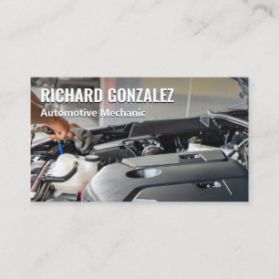 monteur   ingenieur   Werken aan de motor Visitekaartje